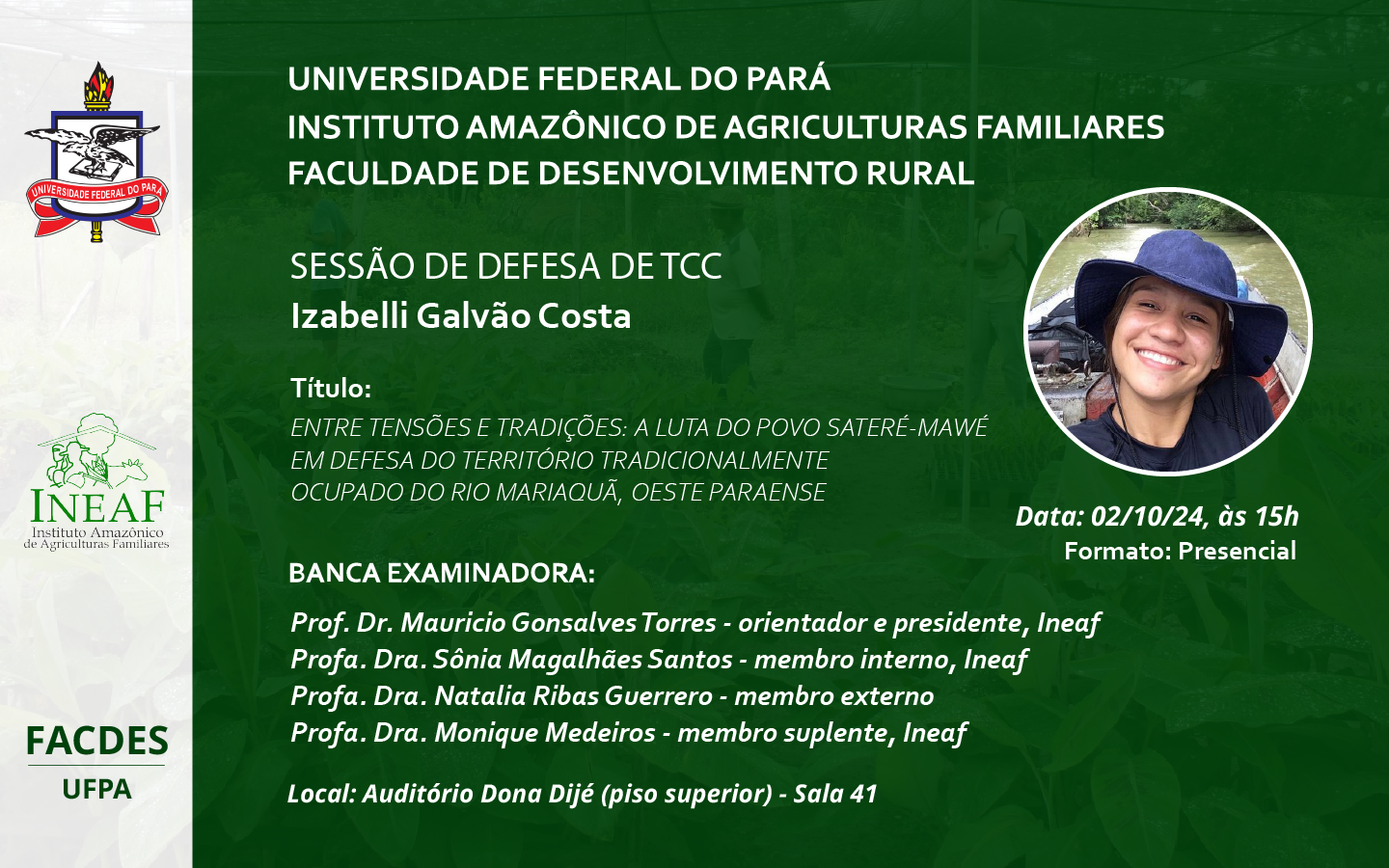 Defesa de TCC - Izabelli Galvão Costa (BDR 2018)